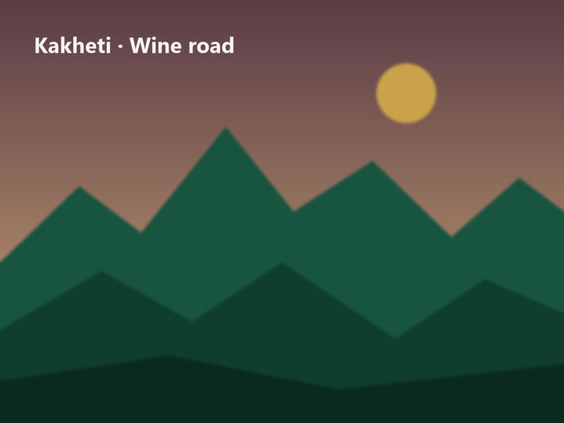 Vineyards in Kakheti with the Caucasus range behind